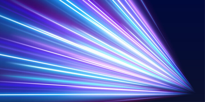 Electric blue neon curves flow smoothly across a transparent background. The glowing lines convey speed, motion, and digital energy. Great for sci-fi or tech visuals.