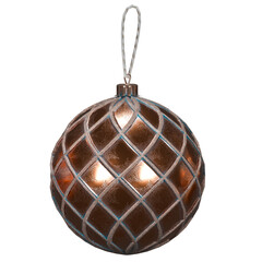 Christmas ornament ball with festive holiday decoration