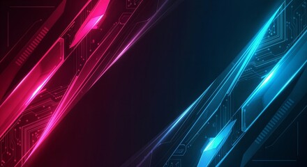 Blue and red minimalist abstract gradient background