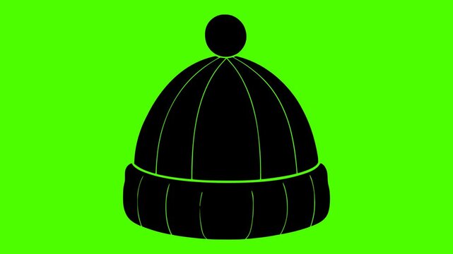 winter illustration hat silhouette video logo green icon screen outline fashion wool accessory beanie cap warm clothing apparel weather shape women vector graphic background