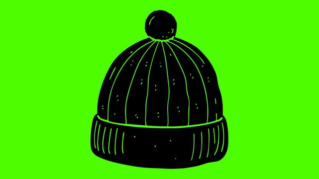 winter illustration hat silhouette video logo green icon screen outline fashion wool accessory beanie cap warm clothing apparel weather shape women vector graphic background