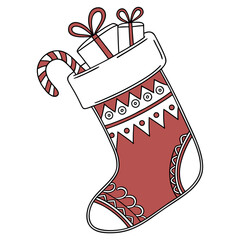 Vector of Cristmas Stockig on white background
