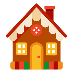 Vector of Gingerbread House on white background