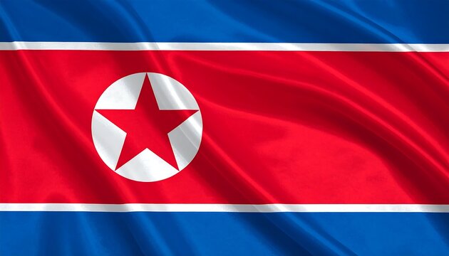 Flag of North Korea - Powered by Adobe