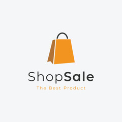 Online shop logo template design with a creative, modern and unique bag and basket concept.