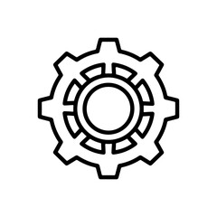 Obraz premium Sleek gear icon for engineering innovation and process optimization projects