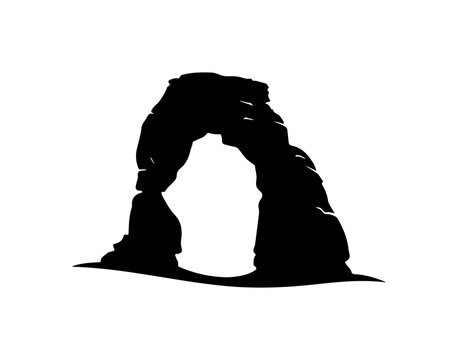 Stunning silhouette of Arches National Park's Delicate Arch, Utah landmark