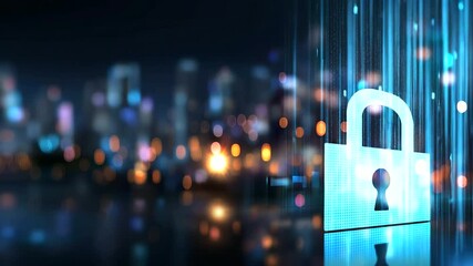 Abstract data protection visualization, defocused internet security elements, cybersecurity concept, digital safety technology, privacy protection system, network defense infrastru - Powered by Adobe