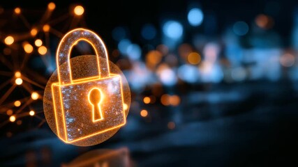 Abstract data protection visualization, defocused internet security elements, cybersecurity concept, digital safety technology, privacy protection system, network defense infrastru - Powered by Adobe