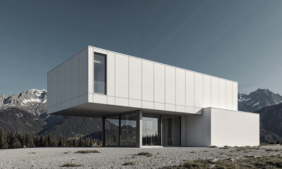 Gravity battery office, lifted mass storage, shot from potential energy station, mountain-scale systems, simple architecture elegant.