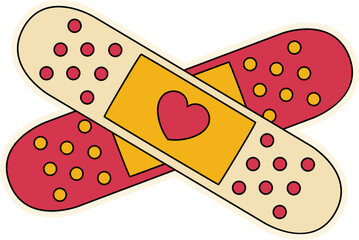 Crossed Bandages Sticker