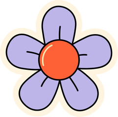 Groovy Flower Sticker