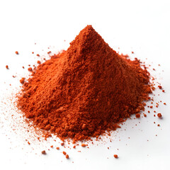 pile of red chili pepper powder forming a drop shape