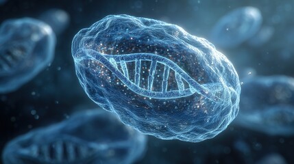 National Folic Acid Awareness Week: educational illustration of folic acid interacting with DNA synthesis inside a nucleus, microscopic cross-section, scientific clarity