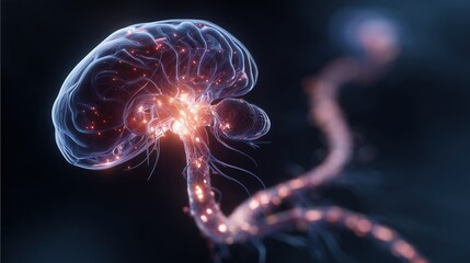 National Folic Acid Awareness Week: medical illustration highlighting benefits of folic acid for fetal development, glowing neural structures, clean clinical style