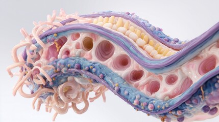 National Folic Acid Awareness Week: scientific illustration of early neural tube formation supported by folic acid, medical accuracy, soft anatomical colors