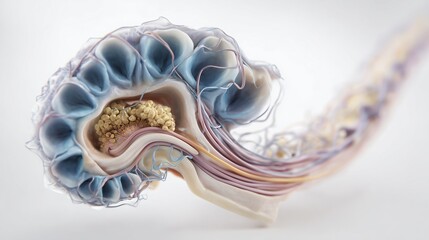 National Folic Acid Awareness Week: scientific illustration of early neural tube formation supported by folic acid, medical accuracy, soft anatomical colors