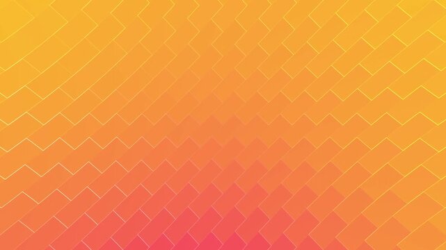 Bright abstract orange geometric background with triangles and decorative seamless pattern