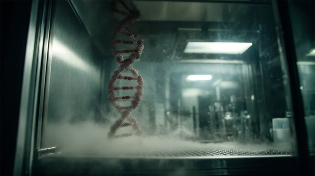 African Swine Fever DNA virus research in laboratory freezer