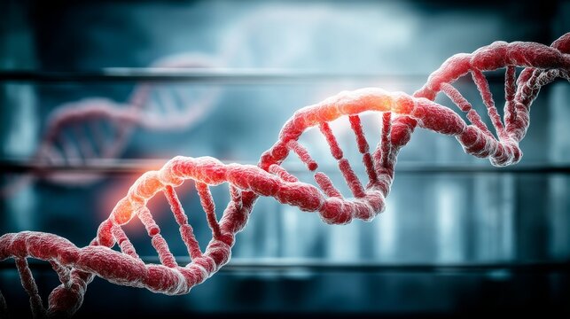 DNA helix structure representing African Swine Fever virus