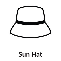 Sun Hat Vector icon which can easily modify or edit