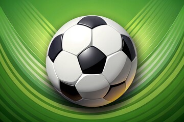 soccer ball on green background