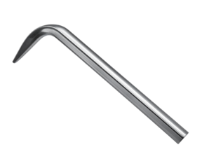 Heavy-Duty Metal Crowbar for Prying and Demolition Isolated on Transparent Background