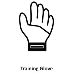 Training Glove Vector icon which can easily modify or edit