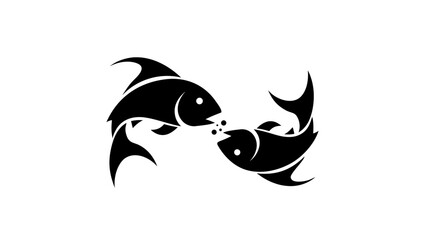 Black and white cat head vector silhouette illustration for tribal tattoo design