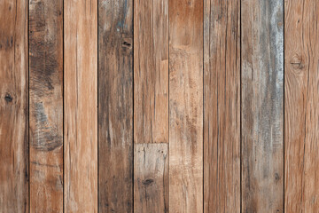 Fototapeta premium Weathered wooden planks with visible grain and knots