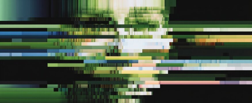 The distorted pixel effect showing glitchy data corruption glitches and errors in files