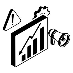 Smart Analytics for Crisis Detection Response concept,Real-Time Monitoring for Rapid Recovery vector design, Business corporation  sign, Alert-Based Decision  symbol, Sales Marketing illustration