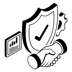 Empowering Business with AI-Driven Customer care isometric concept, Digital age vector design, Business corporation  sign, Human connection meet artificial intelligence  symbol, Sales Marketing stock