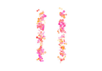 Number made eleven, 11 with multicolored bokeh lights effect, Bokeh abstract isolated on white background, Blur, Glitter, Defocused, Seamless polka dot pattern, Creative, Illustration design