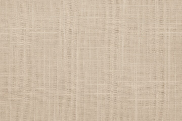 Brown linen fabric cloth texture for background, natural textile pattern.