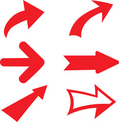 set of red arrows