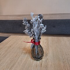 bouquet of flowers christmas background new year greeting 