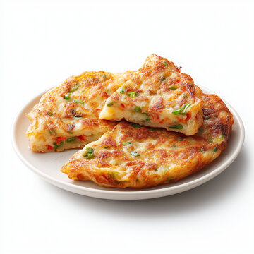 korean pancake dish, savory buchimgae plate
