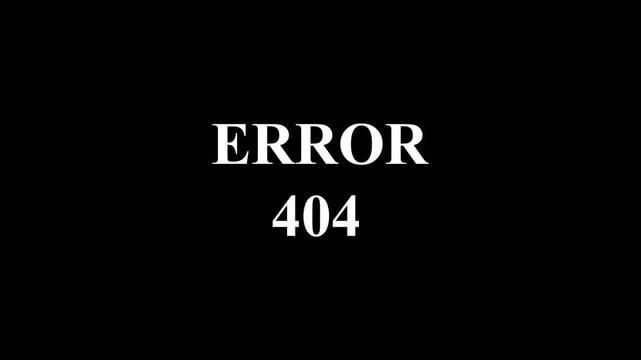 Bold Error 404 text glitch distressed digital style. broken digital effect. 4k resolution with solid background 