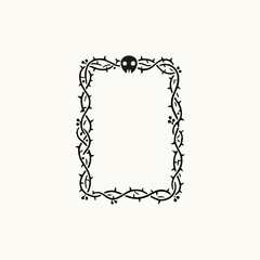 Hand drawn decorative border icon logo flat vector design