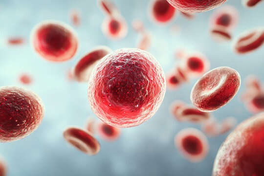 microscopic view of red blood cells in the bloodstream