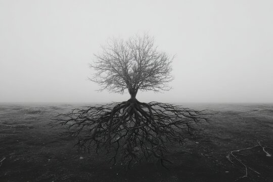 Surreal Inverted Tree with Roots