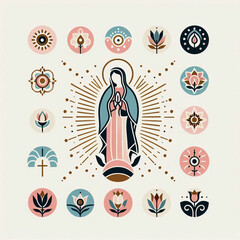Ilustra&ccedil;&atilde;o de Nossa Senhora de Guadalupe