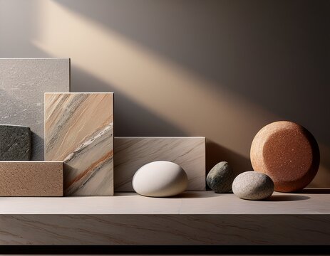 assorted stone tiles display shows speckled textures modern design with soft lighting for product staging mockups or social media.jpg