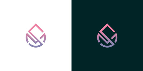 Elegant Waterdrop Logo Design Combining Style and Simplicity for a Modern Brand Identity