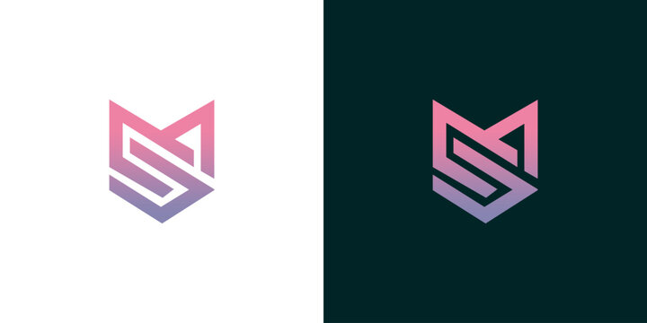 Modern MS Letter Logo Design, Elegant Monogram Brand Identity