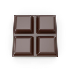 chocolate bar pieces isolated on transparent background, PNG