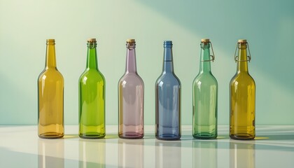 wine bottles on a table