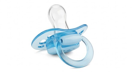 Gentle blue baby pacifier offers comfort and soothing for newborns, promoting peaceful sleep and happy moments for families, ideal for baby product promotions