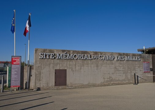Aix-en-Provence, France - Nov 22, 2025:  Camp des Milles was a French internment camp, opened in September 1939, in a former factory and then as a transit camp for Jewes before deportation.